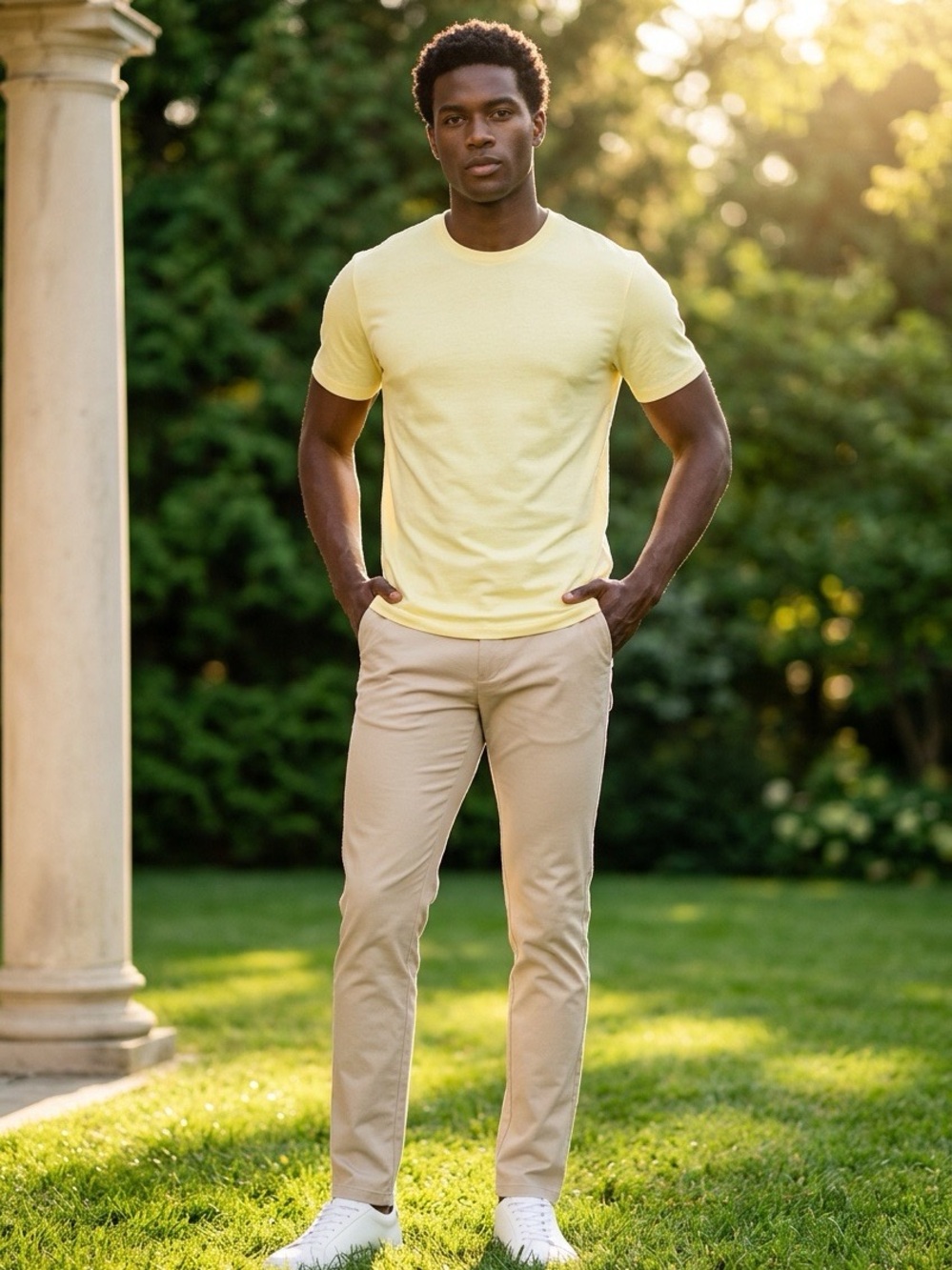Light yellow T-shirt, Uniqlo